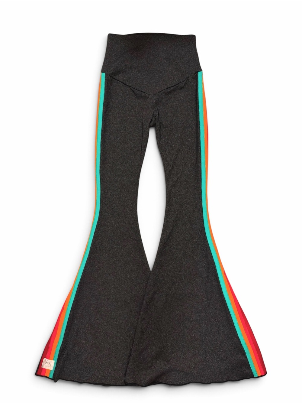 NWT Purusha People Rainbow Side Stripe Bell Bottom Flares Small
